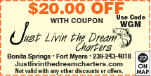 Discount Coupon for Just Livin’ the Dream Charters